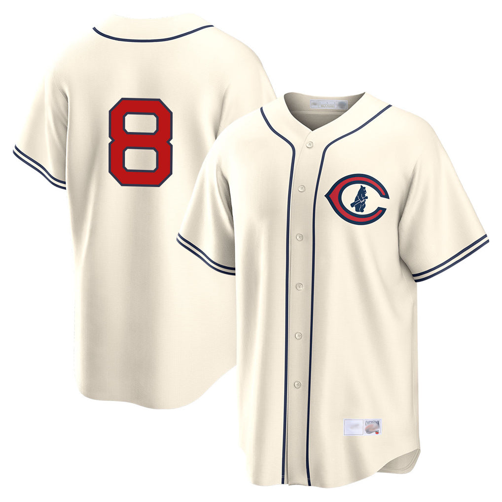 MATTH C.Cubs #8 Ian Happ Player Cream Field of Dreams Home Game Stitched Jerseys