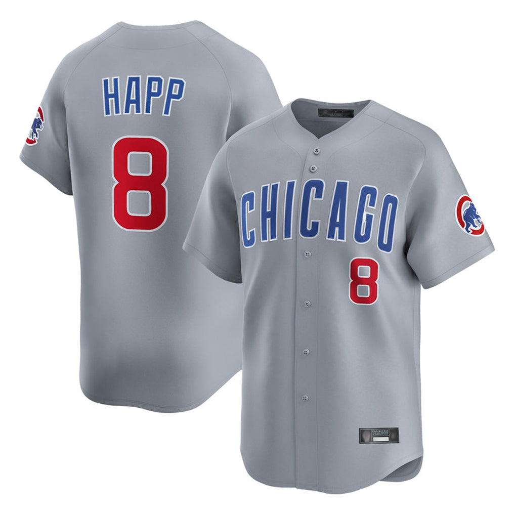 MATTH C.Cubs #8 Ian Happ Player Gray Road Limited Home Stitched Jerseys