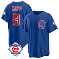 MATTH C.Cubs #8 Ian Happ Player Royal 150th Anniversary Home Game Stitched Jerseys