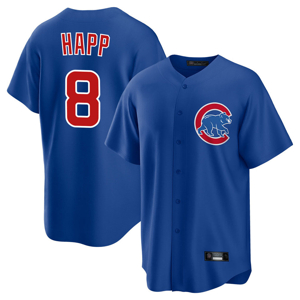 MATTH C.Cubs #8 Ian Happ Player Royal Home Game Stitched Jerseys