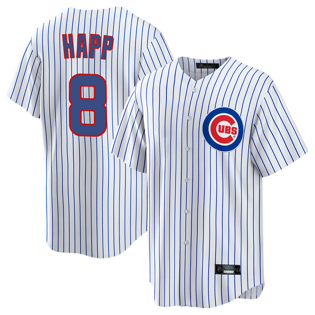 MATTH C.Cubs #8 Ian Happ Player White Game Home Stitched Jerseys