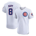 MATTH C.Cubs #8 Ian Happ Player White Limited Elite Home Game Stitched Jerseys