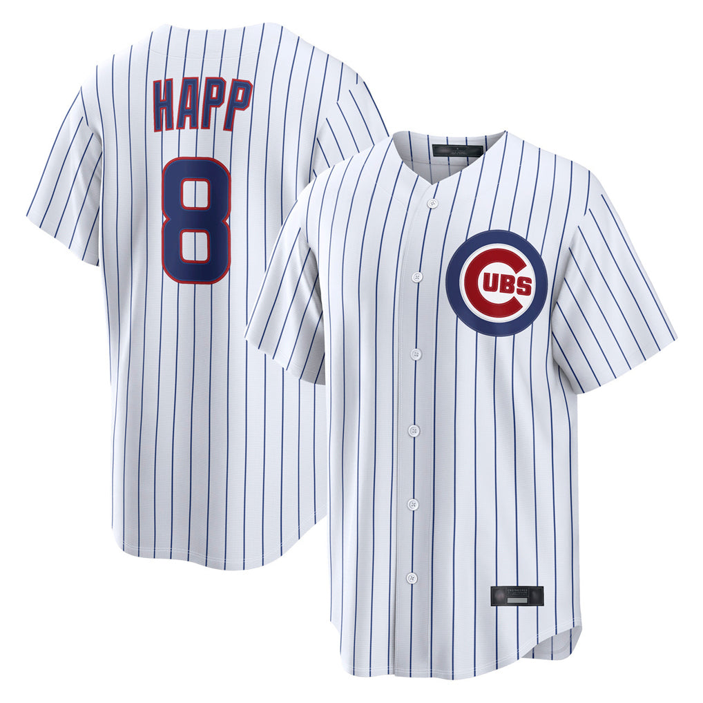 MATTH C.Cubs #8 Ian Happ Player White Limited Home Game Stitched Jerseys