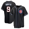 MATTH C.Cubs #9 Miguel Amaya Player Black Fashion Out Game Stitched Jerseys