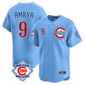 MATTH C.Cubs #9 Miguel Amaya Player Light Blue 150th Anniversary Limited Home Stitched Jerseys