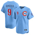 MATTH C.Cubs #9 Miguel Amaya Player Light Blue Limited Home Stitched Jerseys