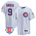 MATTH C.Cubs #9 Miguel Amaya Player White 150th Anniversary Home Game Stitched Jerseys
