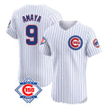 MATTH C.Cubs #9 Miguel Amaya Player White 150th Anniversary Limited Elite Home Game Stitched Jerseys