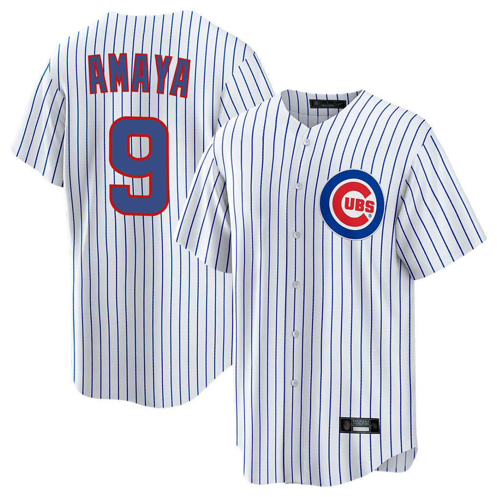 MATTH C.Cubs #9 Miguel Amaya Player White Game Home Stitched Jerseys