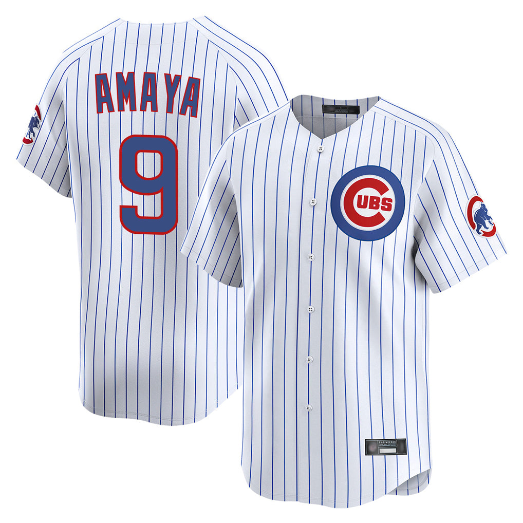 MATTH C.Cubs #9 Miguel Amaya Player White Limited Home Game Stitched Jerseys