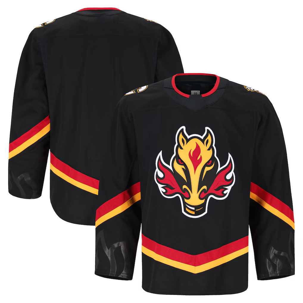 MATTH C.Flames Black Alternate Authentic Pro Jerseys