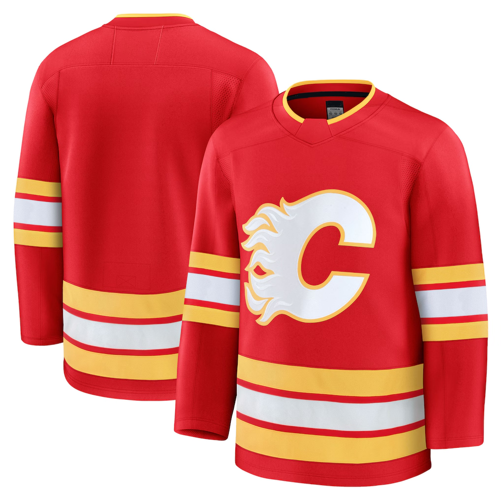 MATTH C.Flames Red Home Premium Jerseys