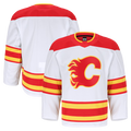 MATTH C.Flames White Away Authentic Pro Jerseys