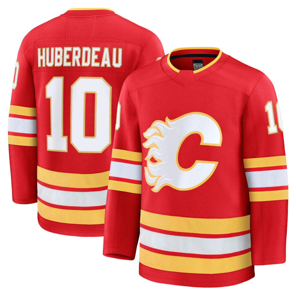 MATTH C.Flames #10 Jonathan Huberdeau Red Home Breakaway Player Jerseys
