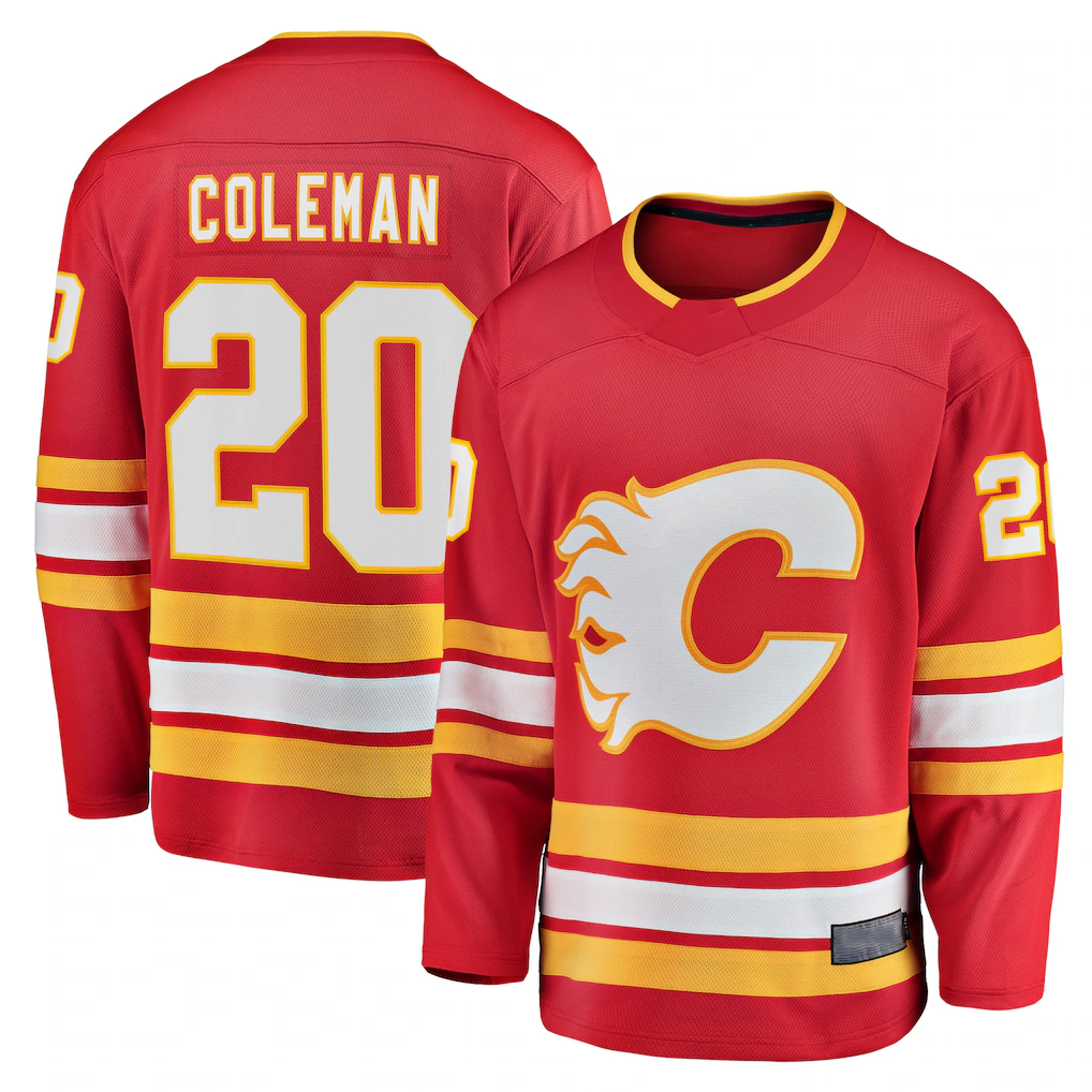 MATTH C.Flames #20 Blake Coleman Red Home Breakaway Player Jerseys