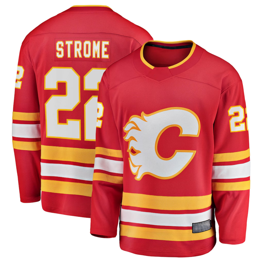 MATTH C.Flames #22 Ryan Strome Red Home Breakaway Jerseys