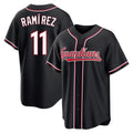 MATTH C.Guardians #11 Jose Ramirez Player Black Fashion Out Home Game Stitched Jerseys
