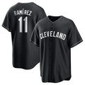 MATTH C.Guardians #11 Jose Ramirez Player Black Home Game Stitched Jerseys