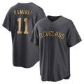 MATTH C.Guardians #11 Jose Ramirez Player Charcoal All-Star Limited Home Stitched Jerseys