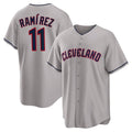 MATTH C.Guardians #11 Jose Ramirez Player Gray Game Home Stitched Jerseys
