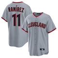 MATTH C.Guardians #11 Jose Ramirez Player Gray Home Game Stitched Jerseys