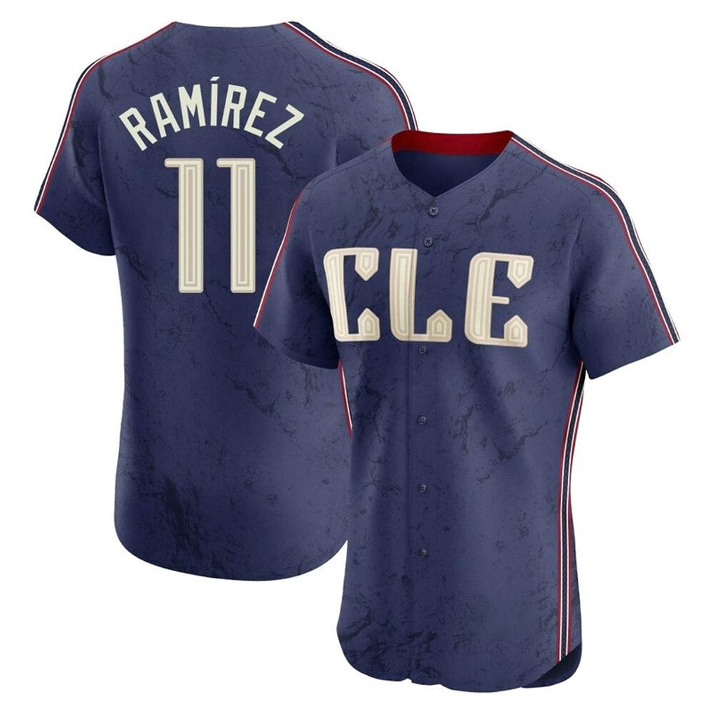 MATTH C.Guardians #11 Jose Ramirez Player Navy City Connect Limited Elite Home Stitched Jerseys