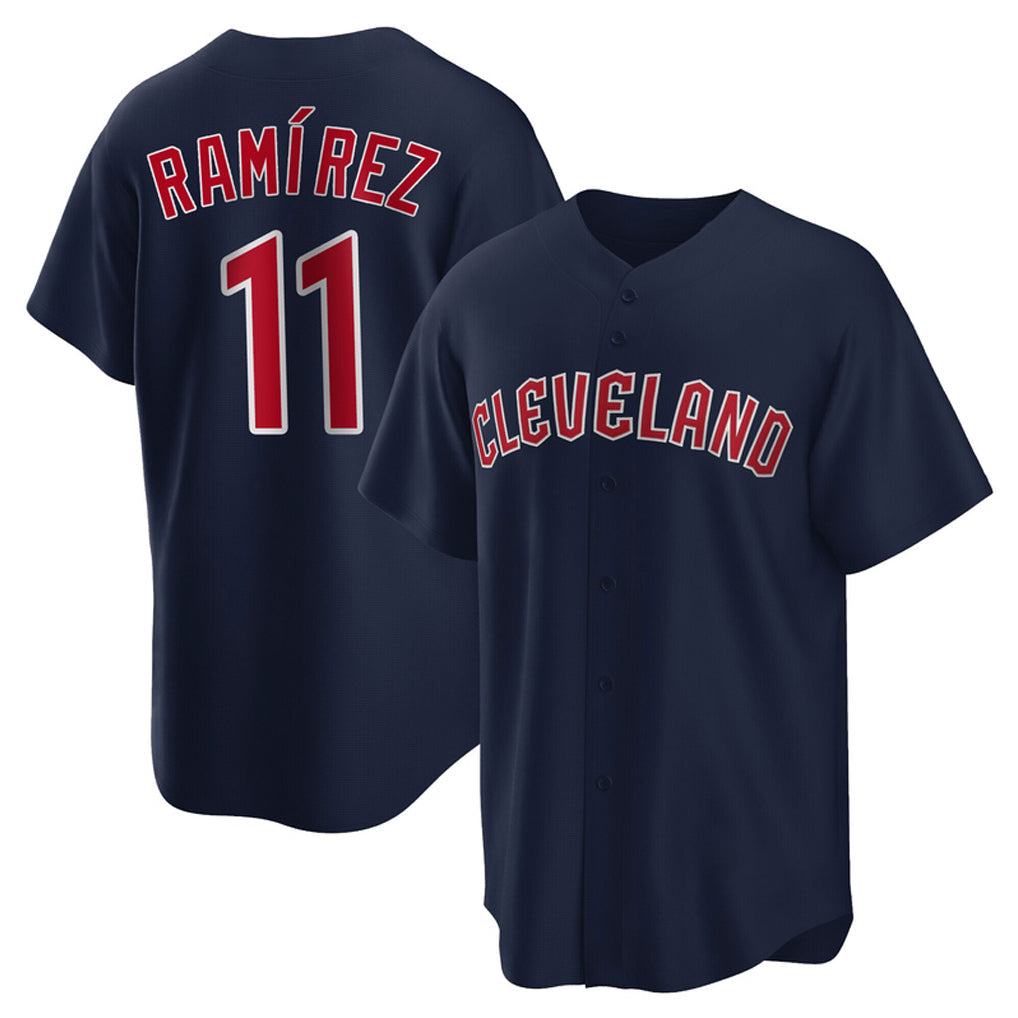 MATTH C.Guardians #11 Jose Ramirez Player Navy Game Home Stitched Jerseys
