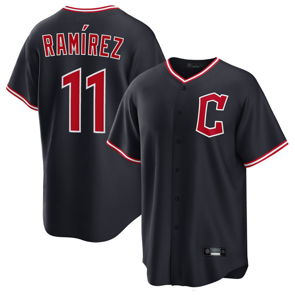MATTH C.Guardians #11 Jose Ramirez Player Navy Home Game Stitched Jerseys