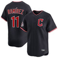 MATTH C.Guardians #11 Jose Ramirez Player Navy Limited Home Stitched Jerseys