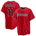 MATTH C.Guardians #11 Jose Ramirez Player Red Home Game Stitched Jerseys