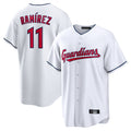 MATTH C.Guardians #11 Jose Ramirez Player White Home Game Stitched Jerseys