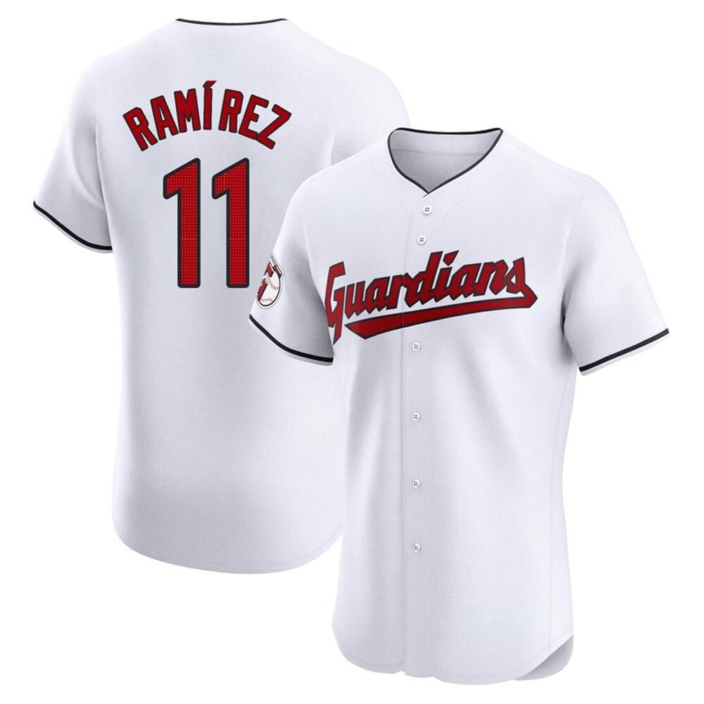 MATTH C.Guardians #11 Jose Ramirez Player White Limited Elite Home Stitched Jerseys