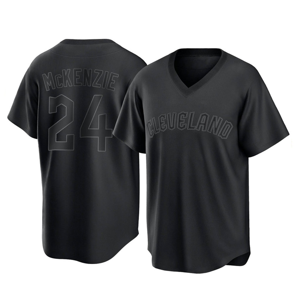 MATTH C.Guardians #24 Triston McKenzie Player Black T-shirt Home Game Stitched Jerseys