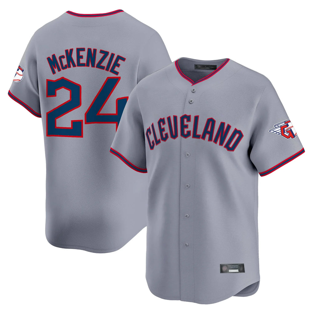 MATTH C.Guardians #24 Triston McKenzie Player Gray Road Limited Home Game Stitched Jerseys
