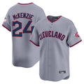 MATTH C.Guardians #24 Triston McKenzie Player Gray Road Limited Home Game Stitched Jerseys
