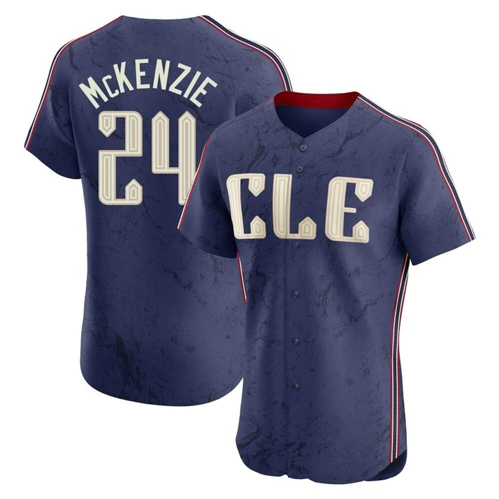 MATTH C.Guardians #24 Triston McKenzie Player Navy City Connect Limited Elite Home Stitched Jerseys