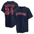 MATTH C.Guardians #24 Triston McKenzie Player Navy Game Home Stitched Jerseys