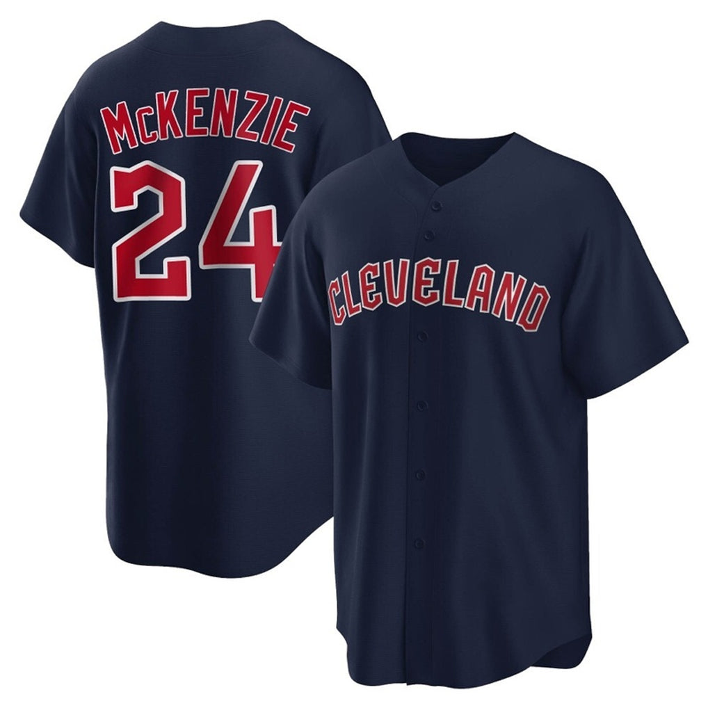 MATTH C.Guardians #24 Triston McKenzie Player Navy Game Home Stitched Jerseys