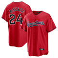 MATTH C.Guardians #24 Triston McKenzie Player Red Home Game Stitched Jerseys
