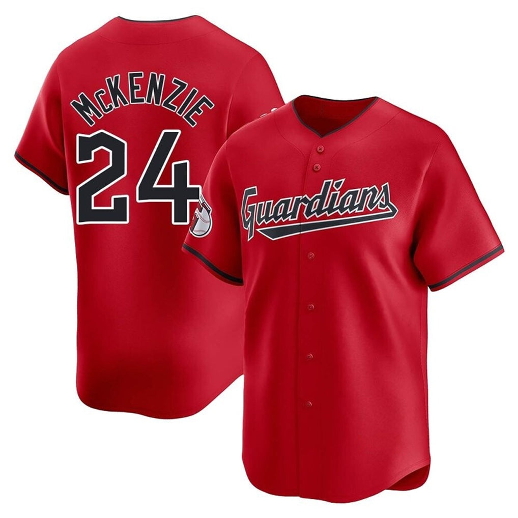 MATTH C.Guardians #24 Triston McKenzie Player Red Limited Home Stitched Jerseys