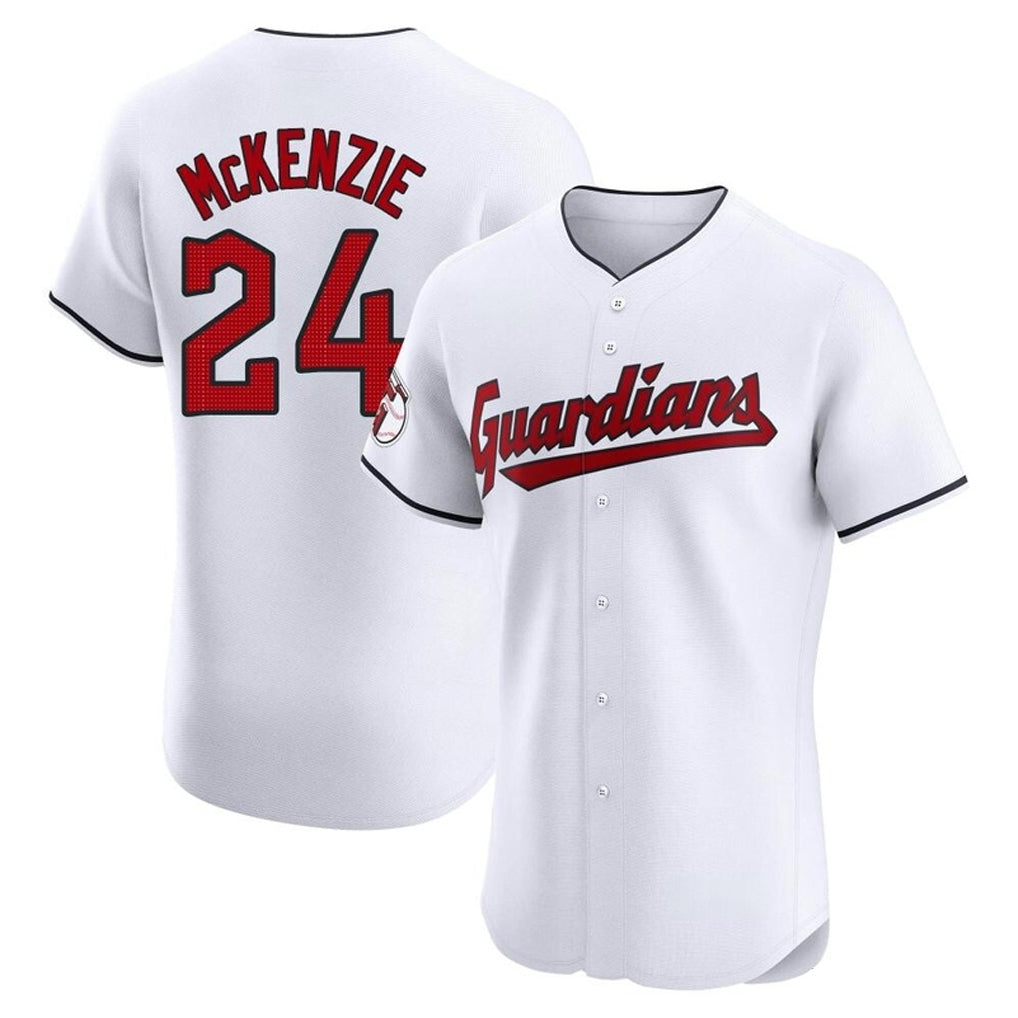 MATTH C.Guardians #24 Triston McKenzie Player White Limited Elite Home Stitched Jerseys