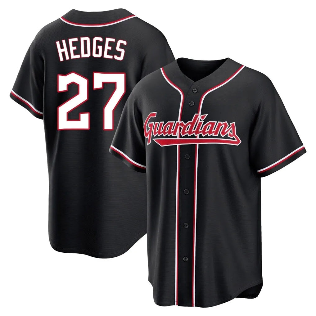 MATTH C.Guardians #27 Austin Hedges Player Black Fashion Out Home Game Stitched Jerseys