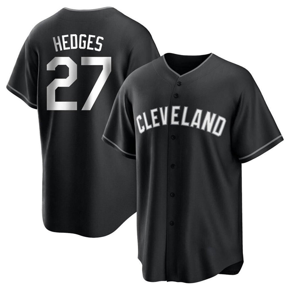 MATTH C.Guardians #27 Austin Hedges Player Black Home Game Stitched Jerseys