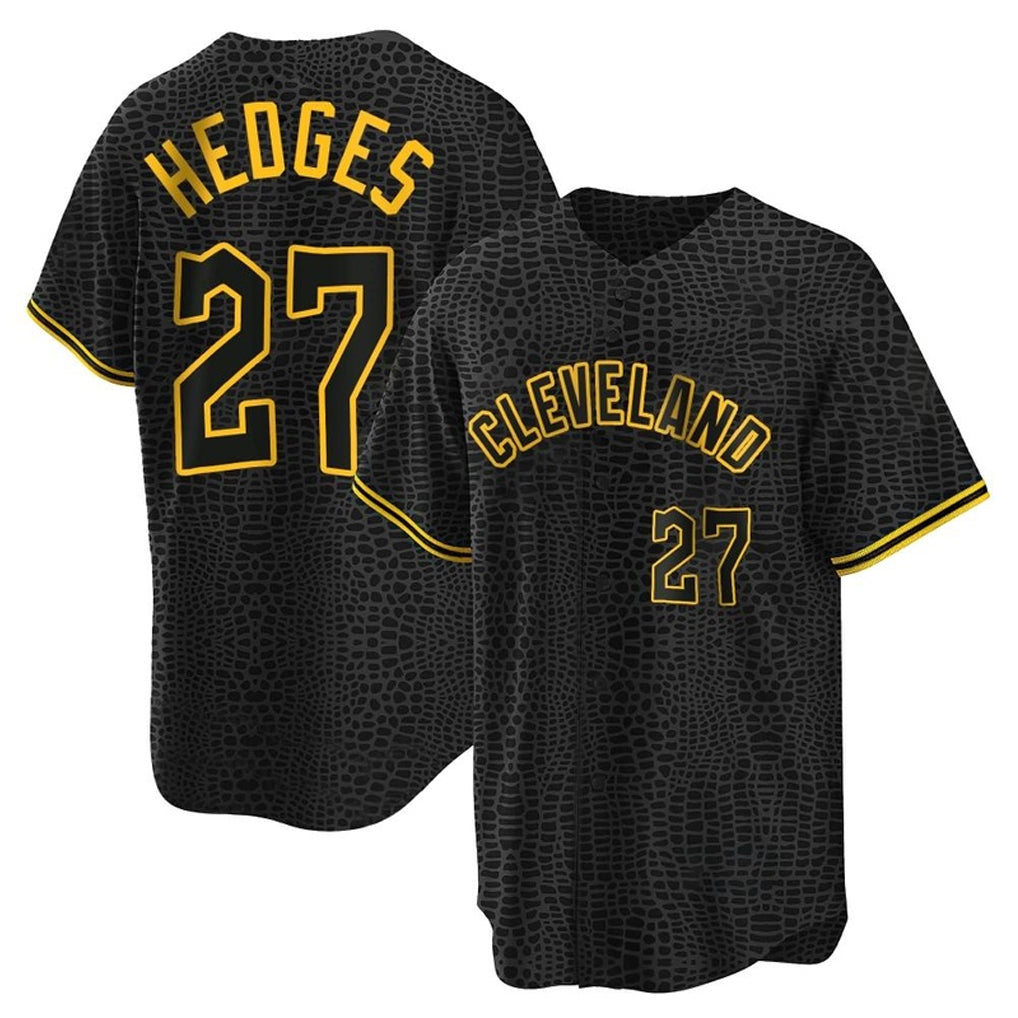 MATTH C.Guardians #27 Austin Hedges Player Black Snake Skin City Home Game Stitched Jerseys