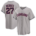 MATTH C.Guardians #27 Austin Hedges Player Gray Game Home Stitched Jerseys