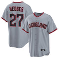 MATTH C.Guardians #27 Austin Hedges Player Gray Home Game Stitched Jerseys