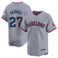 MATTH C.Guardians #27 Austin Hedges Player Gray Road Limited Home Game Stitched Jerseys