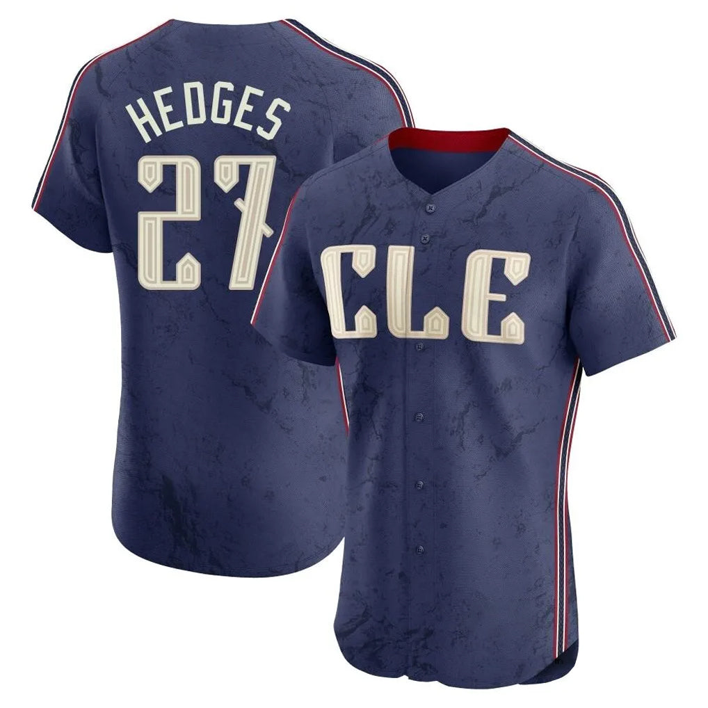 MATTH C.Guardians #27 Austin Hedges Player Navy City Connect Limited Elite Home Stitched Jerseys