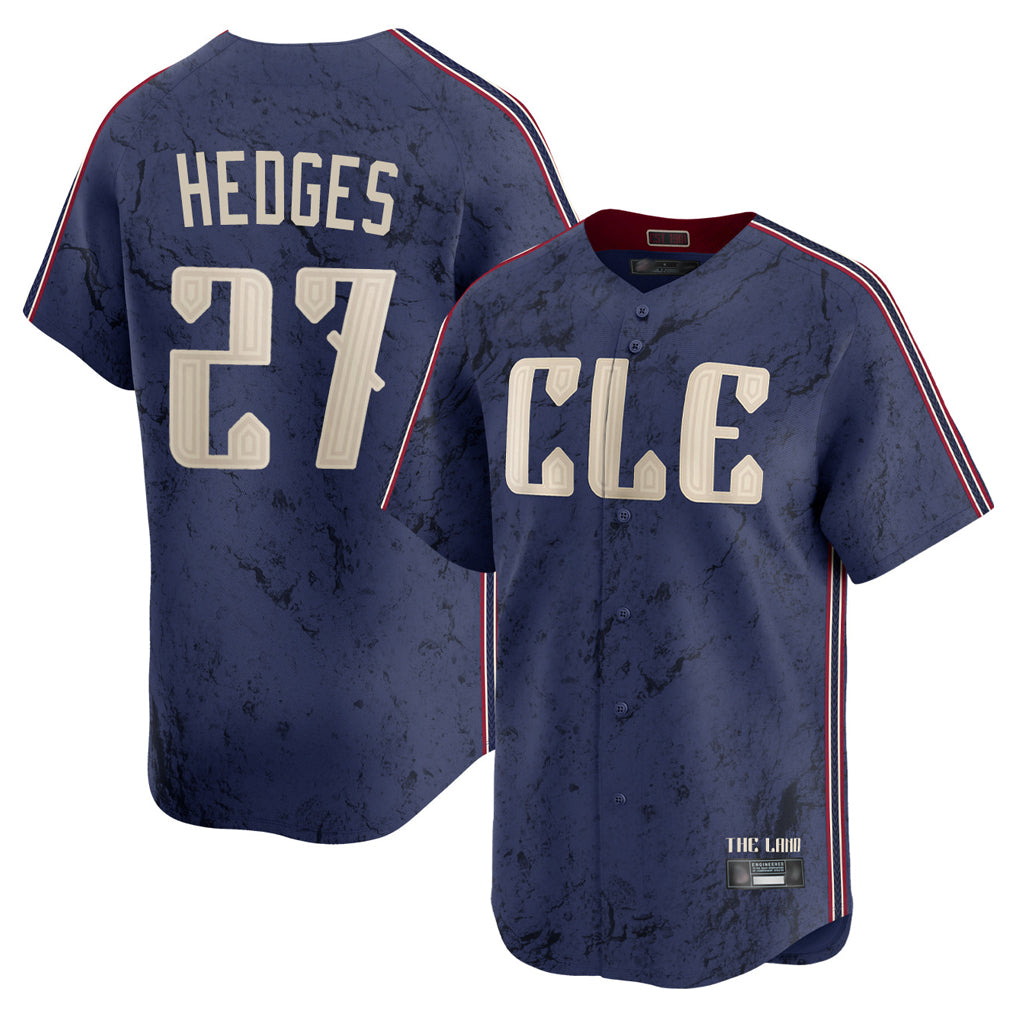 MATTH C.Guardians #27 Austin Hedges Player Navy City Connect Limited Home Stitched Jerseys