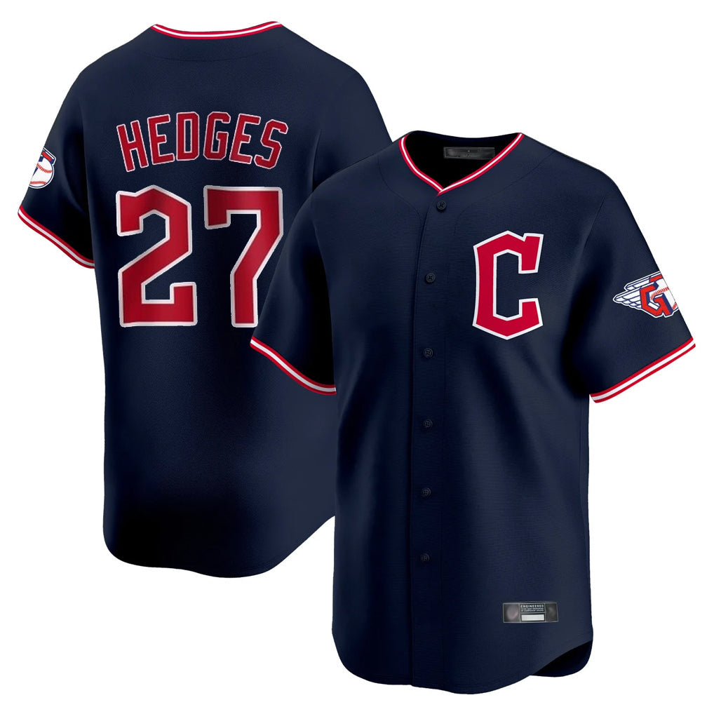MATTH C.Guardians #27 Austin Hedges Player Navy Limited Home Stitched Jerseys